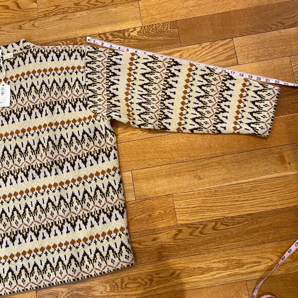 Levi's Vintage Boat Neck Sweater Men Size L Jacquard Knit Wool Blend NWT - Picture 2 of 11